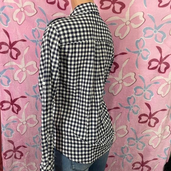 Magellan Outdoors Casual Blue/white plaid longsleeve button down shirt medium - Picture 4 of 8